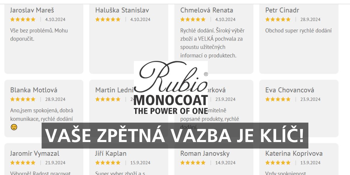 VAŠE ZPĚTNÁ VAZBA JE KLÍČ!